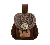 PU Leather Cube Bag Change Purse Small Wallet Old Styles Belt Bag Medieval Embossed Waist Bag Cosplay Side Pack