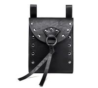 PU Leather Cube Bag Change Purse Small Wallet Renaissances Belt Bag Medieval Waist Cosplay Wallet for Men Women Medieval Belt Pu Leather Coin Purse Cube Small Waist