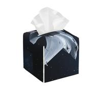 Pu Leather Cube Tissue Box Holders Modern Waterproof Square Tissue Box Cover Aircraft Fighter Jets Facial Paper Holder for Bathroom Kitchen Nightstand Office Home Decor
