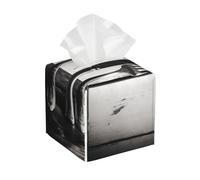 Pu Leather Cube Tissue Box Holders Modern Waterproof Square Tissue Box Cover Forks And Knives Facial Paper Holder For Bathroom Kitchen Nightstand Office Home Decor