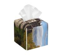 Pu Leather Cube Tissue Box Holders Modern Waterproof Square Tissue Box Cover Historical Monuments Of Armenia Facial Paper Holder For Bathroom Kitchen Nightstand Office Home Decor