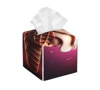 Pu Leather Cube Tissue Box Holders Modern Waterproof Square Tissue Box Cover Ice Cream Cone Facial Paper Holder For Bathroom Kitchen Nightstand Office Home Decor