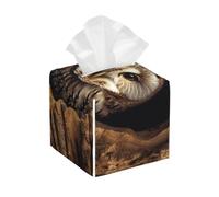 Pu Leather Cube Tissue Box Holders Modern Waterproof Square Tissue Box Cover Owl Tree Hole Facial Paper Holder For Bathroom Kitchen Nightstand Office Home Decor