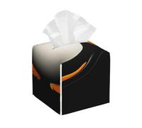 Pu Leather Cube Tissue Box Holders Modern Waterproof Square Tissue Box Cover Penguin Image Facial Paper Holder For Bathroom Kitchen Nightstand Office Home Decor