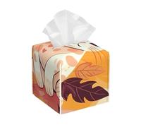 Pu Leather Cube Tissue Box Holders Modern Waterproof Square Tissue Box Cover Simple Cartoon Cat Facial Paper Holder For Bathroom Kitchen Nightstand Office Home Decor