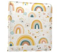 PU leather Cute Cartoon Rainbows Photos Album Holds 3x5-8x10 Photos Picture Albums For All Size Pictures Self Adhesive 20 sheets