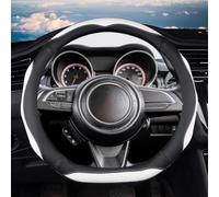PU Leather D Shape 38cm Car Steering Wheel Cover For Suzuki Swift 2017-2022 Sport Auto Accessories(Bianco)
