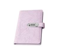 PU Leather Deposit Organiser Notebook with Combination for File Receipt Confidential Statements Paper Secure Deposit Slip Storage Book