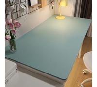 PU Leather Desk & Table Top Protector Mat, Non-Slip Surface Large/Small Waterproof Desk Mat for Keyboard, Mouse & Makeup Dressing Table(Sky Blue,100 x 100 cm)