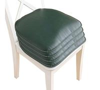 PU Leather Dining Chair Cushion Non-Slip U-Shaped Seat Pad 1/2/4 Packs Kitchen Chair Cushion with Ties Dark Color Comfortable Dining Room Accessories