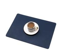 PU leather dining mat anti scalding and anti slip, can be wiped 17.32x11.8 inches, sturdy rectangular dining table mat soft and easy to clean (4-piece set)