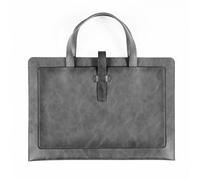 PU Leather Document Pouch Organizer with File Holder - 255x360mm, Brown, Blue, Grey(Grey)