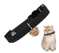 PU Leather Dog Collar, Adjustable Puppy Collar, Adjustable Artificial Leather Pet Neck Straps with Cute Bear Pendant - Soft Quick Release with Buckle