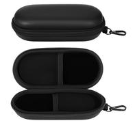 PU Leather Double Eyeglasses Case, EVA Hard Shell Portable Sunglasses Case with Metal Buckle for Sunglass,Eyeglasses