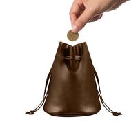 PU Leather Drawstring Bag - Candy Sheer Bags,PU Leather Candy Sheer Bags, Coin Pouch for Women, Sealing Drawstring for Dice, Stones, Small Parts, Camera Lenses, Chips
