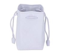 PU Leather Drawstring Pouch Bag Portable Universal Instant Camera Film Printer Storage Organizer (White)