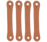 PU Leather Drumstick Control Clips for Beginners 4pcs Practice | Brown Wraps with Thumb Guide, Better Hand Posture, Suitable for Drummers and Music Students Random Color
