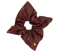 PU Leather Elastic Bands - Heart Shape Design 9.5 Inches, Comfortable Elastic Hair Bands, Big Volume Look for Hairstyles | Elegant Use Women and Girls, for Thick Hair and S