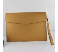 PU Leather Envelope A4 Handheld File Bag Large Capacity Documents Envelope File Holder(Brown)