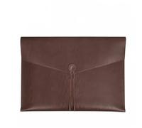 PU Leather Envelope A4 Office Contracts Business Leather File Bags Envelope File Holder(Brown)