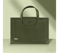 PU Leather Envelope A4 Travelling Commuting File Bag Portable Documents Business Envelope File Holder(Green)