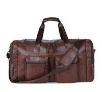 Pu Leather Extra-Large Capacity Travel Bag Men's Business Hand Bill Shoulder Travel Duffel Bag