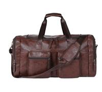 Pu Leather Extra-Large Capacity Travel Bag Men's Business Hand Bill Shoulder Travel Duffel Bag(4)