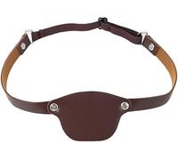 Pu Leather Eye Mask - Medieval Steampunk Leather Single Eye Mask - Retro Leather Eyepatch - Halloween Carnival One-eyed Prop(Dark Brown)