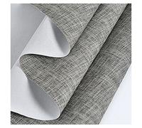 PU Leather Fabric 54" x 39" Linen Faux for Sofa Repair Sewing Crafting DIY Projects ((Grey#1,1.38X4m)