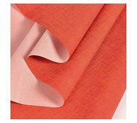 PU Leather Fabric 54" x 39" Linen Faux for Sofa Repair Sewing Crafting DIY Projects ((Oranje,1.38X10m)