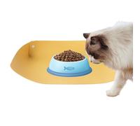 Pu Leather Feeding Mat, Waterproof Dog Bowl Pad, High-Edge Spill-Proof Tray, Non-Slip Pet Dining, Elegant Placemat for Puppies and Kittens, Easy-Clean Floor Protector for Kennel