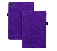 PU Leather Flower Cover Suitable For Lenovo Tab 2025 TB-311FU / K10 2nd TB-311XU 2025 10.1inch Stand Smart Fold Flip Case(Purple,K10 2nd 10.1 inch)