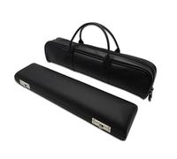 PU Leather Flute Case Zippered Flute Case Carry Handbag With Double Carry Handle Flute Storage Case For 17 Holes Flute