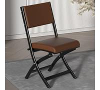 PU Leather Folding Par Chairs Modern Padded Folding Office ChairSteel e 150kgVersatile for Bedroom & Living Room (Color:)