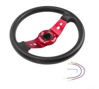 PU Leather Gaming Wheel 320mm Non-Slip for surface PU Leather(Red)