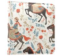 PU leather Girl Flowers Boho Horse Photo Album Binder Holds 3x5-8x10 Photos Childhood Photo Album Self Adhesive Pages 20 sheets