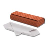 PU Leather Glasses Case with Cleaning Cloth - Magnetic Hard Shell Eyewear Box with Soft Lining - Compact Spectacle Holder for Travel & Daily Use - Scratch-Resistant Eyeglass Storage Case (Brown)