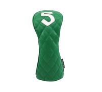 PU Leather Golf Club Head Covers Waterproof Scratchproof Driver Fairway Wood Hybrid Blade Putter Headcovers Portable Durable Golf Accessories for Golf Enthusiasts (Green, 5)