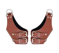 PU Leather Handcuffs Bondage Restraints Adult Products Wrists Ankle Cuffs Sex Toys for Woman Roleplay Toys Flirting Sex Game Brown One Size