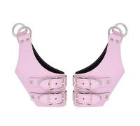 PU Leather Handcuffs Bondage Restraints Adult Products Wrists Ankle Cuffs Sex Toys for Woman Roleplay Toys Flirting Sex Game Pink One Size
