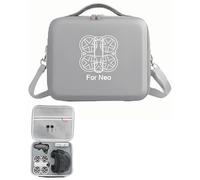 PU Leather Hard Carrying Case for DJI Neo Motion Fly More Combo, Goggles N3, RC Motion 3, Propellers and Two Way Charging Hub Accessories, Gray, PU and Double Layer Lycra.