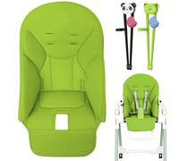 PU Leather High Chair Seat Cover - Portable Kids Dining Seat Cover Elastic Fit Washable Padded Protector | Feeding Chair Replacement Mat for Kitchen Table, No
