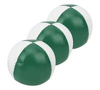 PU Leather Juggling Set Long Service Life Balls for Juggling Performances 3Pcs for All Skill Levels (Green and White)