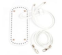 PU Leather Knitting Crochet Bags Nail Bottom Base With Holes Replacement Shoulder Straps Accessories For Knit Crochet Bags For Women Tote Crossbody For Teens Black Crocheting Small