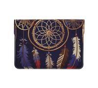 Pu Leather Laptop Sleeve Bag 13 Inch Waterproof Shock Resistant Notebook Carrying Case American Dream Catcher Lightweight Computer Skin Bag