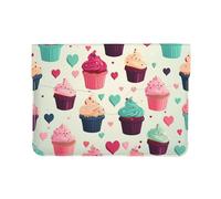 Pu Leather Laptop Sleeve Bag 13 Inch Waterproof Shock Resistant Notebook Carrying Case Cupcake Candy Hearts Sweet Lightweight Computer Skin Bag