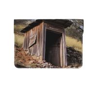 Pu Leather Laptop Sleeve Bag 13 Inch Waterproof Shock Resistant Notebook Carrying Case Old Ancient Outhouse Lightweight Computer Skin Bag