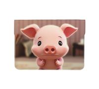 Pu Leather Laptop Sleeve Bag 13 Inch Waterproof Shock Resistant Notebook Carrying Case Smiling Lightweight Computer Skin Bag