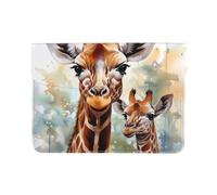 Pu Leather Laptop Sleeve Bag 13 Inch Waterproof Shock Resistant Notebook Carrying Case Watercolor Deer Giraffe Lightweight Computer Skin Bag