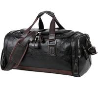 Pu Leather Large Capacity Bag Men's Business Trip Duffel Travel Backpack Hand Bill Shoulder Duffel Bag